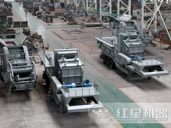 環(huán)保小型車載碎石機生產(chǎn)車間